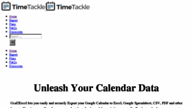 What Gcal2excel.com website looked like in 2018 (6 years ago)