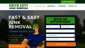What Greenguysjunkremovalroswellga.com website looked like in 2018 (6 years ago)