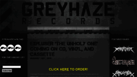 What Greyhazerecords.com website looked like in 2018 (6 years ago)