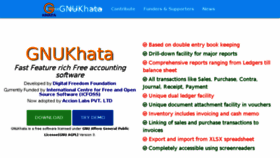 What Gnukhata.in website looked like in 2018 (6 years ago)