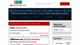 What Gopromocodes.com website looked like in 2018 (6 years ago)