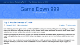 What Gamedown999.com website looked like in 2018 (7 years ago)