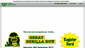 What Greatgorillarun.org website looked like in 2018 (6 years ago)