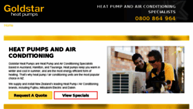 What Goldstarheatpumps.co.nz website looked like in 2018 (6 years ago)