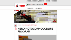 What Goodlife.heromotocorp.com website looked like in 2018 (6 years ago)