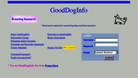 What Gooddoginfo.com website looked like in 2018 (6 years ago)