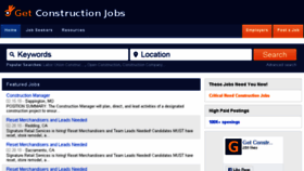 What Getconstructionjobs.com website looked like in 2018 (6 years ago)