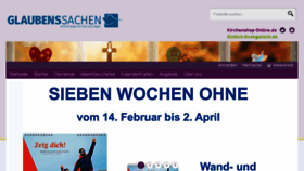 What Glaubenssachen.de website looked like in 2018 (6 years ago)