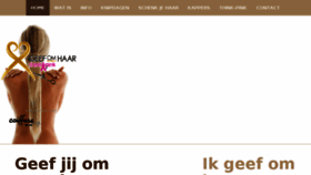 What Geefomhaar.be website looked like in 2018 (6 years ago)