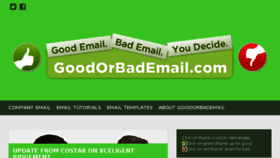 What Goodorbademail.com website looked like in 2018 (6 years ago)