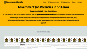 What Governmentjobs.lk website looked like in 2018 (6 years ago)