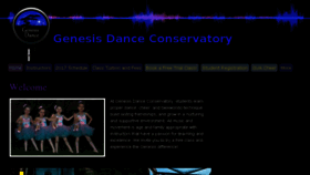 What Genesisdanceconservatory.com website looked like in 2018 (6 years ago)