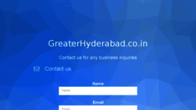 What Greaterhyderabad.co.in website looked like in 2018 (6 years ago)