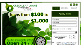 What Greenleafloans.com website looked like in 2018 (6 years ago)