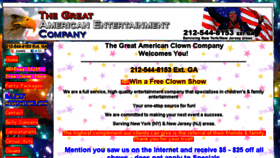 What Greatamericanclowncompany.com website looked like in 2018 (6 years ago)
