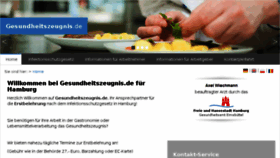 What Gesundheitszeugnis.de website looked like in 2018 (6 years ago)