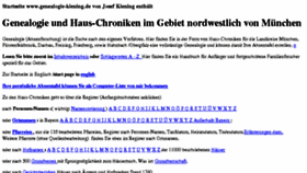 What Genealogie-kiening.de website looked like in 2018 (6 years ago)