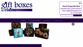 What Giftboxesbyelaine.com website looked like in 2018 (6 years ago)