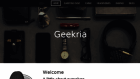 What Geekria.com website looked like in 2018 (6 years ago)