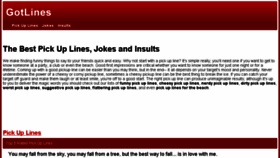 What Gotlines.com website looked like in 2018 (6 years ago)