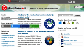 What Gratissoftwaresite.nl website looked like in 2018 (6 years ago)