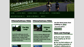 What Gobiking.ca website looked like in 2018 (6 years ago)