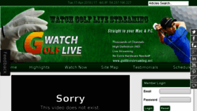 What Golflivestreaming.net website looked like in 2018 (6 years ago)