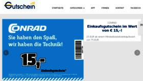 What Gutschein.at website looked like in 2018 (6 years ago)