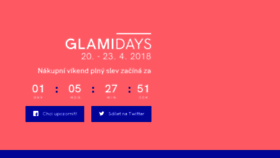 What Glamidays.cz website looked like in 2018 (6 years ago)