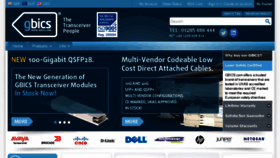What Gbics.com website looked like in 2018 (7 years ago)