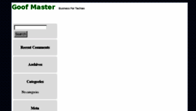 What Goofmaster.com website looked like in 2018 (6 years ago)