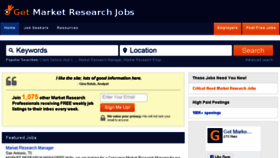 What Getmarketresearchjobs.com website looked like in 2018 (6 years ago)