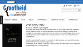 What Grootheid.nl website looked like in 2018 (6 years ago)
