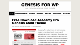 What Genesisforwp.com website looked like in 2018 (6 years ago)
