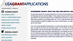 What Governmentgrants.us website looked like in 2018 (5 years ago)