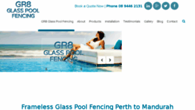 What Gr8glasspoolfencing.com.au website looked like in 2018 (5 years ago)