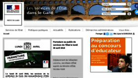 What Gard.gouv.fr website looked like in 2018 (6 years ago)