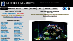 What Gotroppoaquariums.com website looked like in 2018 (6 years ago)