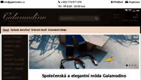 What Galamodino.cz website looked like in 2018 (6 years ago)