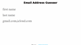 What Guesser.email website looked like in 2018 (7 years ago)