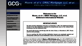 What Gmacpmisettlement.com website looked like in 2018 (6 years ago)