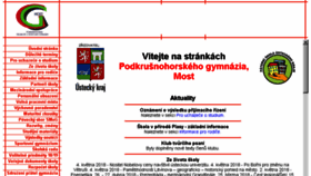 What Gymmost.cz website looked like in 2018 (5 years ago)