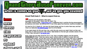 What Grandtheftautoforever.com website looked like in 2018 (6 years ago)