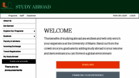 What Goabroad.miami.edu website looked like in 2018 (6 years ago)