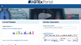What Gtexportal.org website looked like in 2018 (5 years ago)