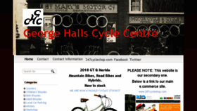 What Georgehallscycles.co.uk website looked like in 2018 (7 years ago)