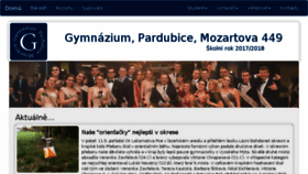 What Gymozart.cz website looked like in 2018 (6 years ago)