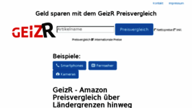 What Geizr.de website looked like in 2018 (6 years ago)