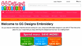 What Ggdesignsembroidery.com website looked like in 2018 (5 years ago)