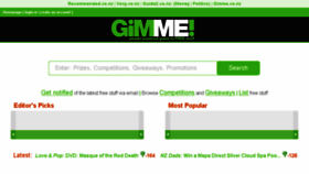 What Gimme.co.nz website looked like in 2018 (5 years ago)